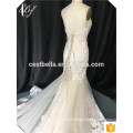 Wholesale Real Photo V Neck Off Shoulder Lace Mermaid Wedding Dresses